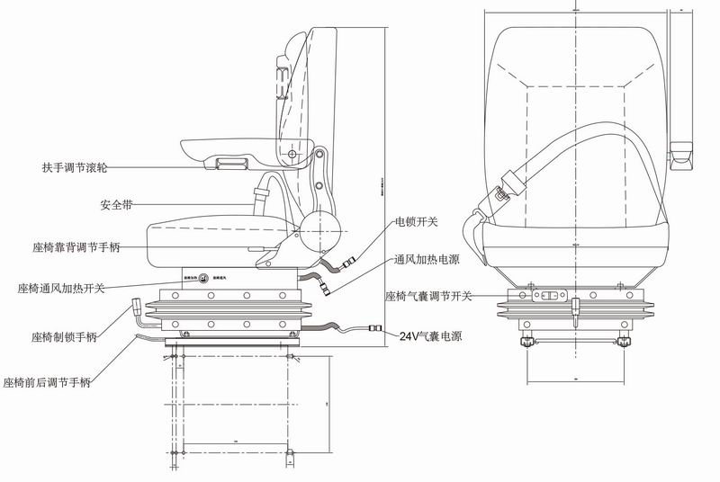QC28-DQB-電動(dòng)充氣式通風(fēng)加熱懸浮座椅-2