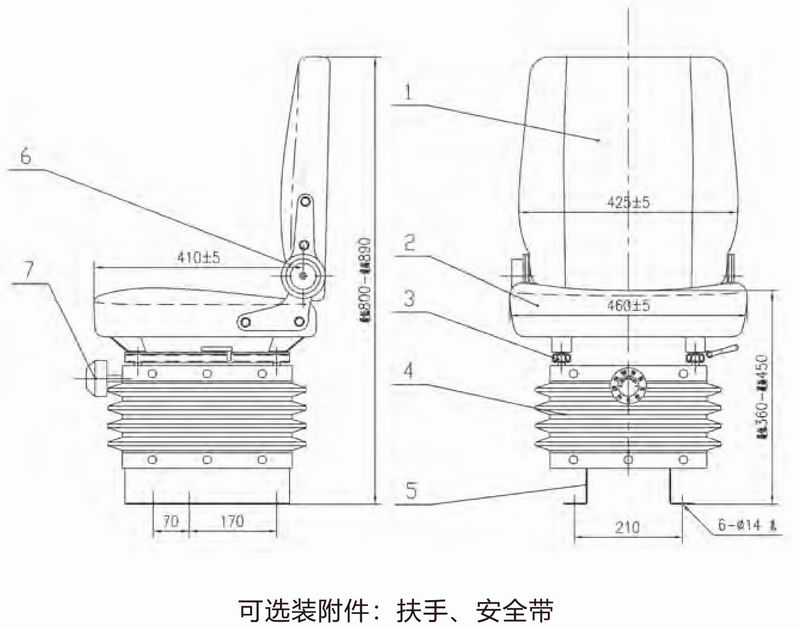 YZ4A型-機械增高座椅-2